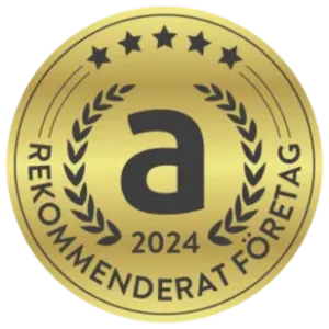 Aajoda rekommenderat företag 2024 — guld